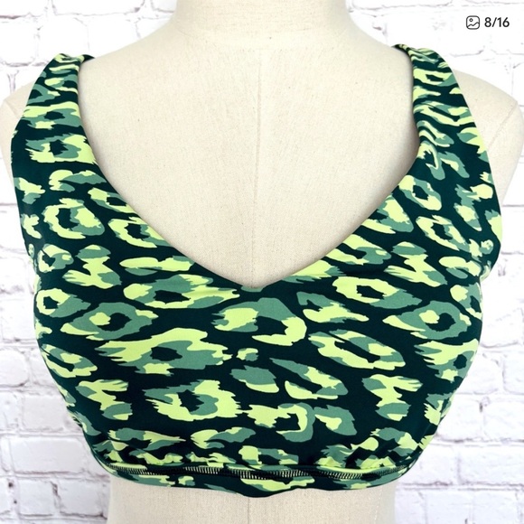 OFFLINE by Aerie Goals Medium Impact Cheetah Print Sports Bra--NEW--XL - Picture 7 of 15